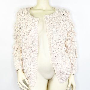 Chic Wish Knit Your Love Cardigan Sweater Womens XS/S Cream